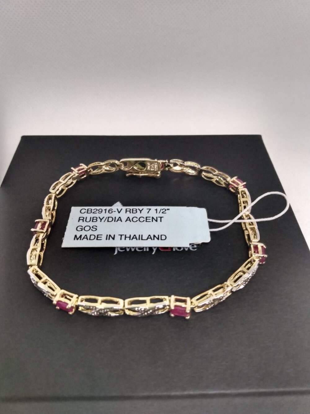 nwt ruby/diamond bracelet, 7.5